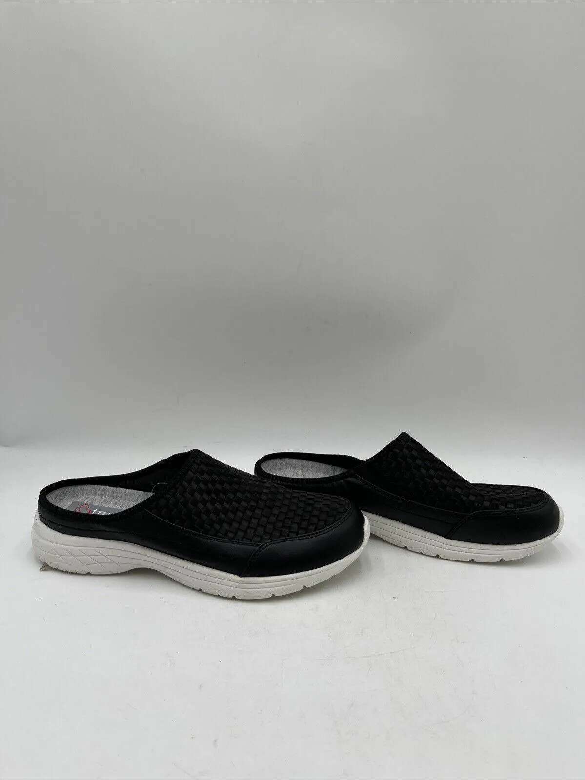 Btrue BareTraps ANNSLEY Black Fabric Round Toe Slip On Clogs Women's Size 9M - Very Good