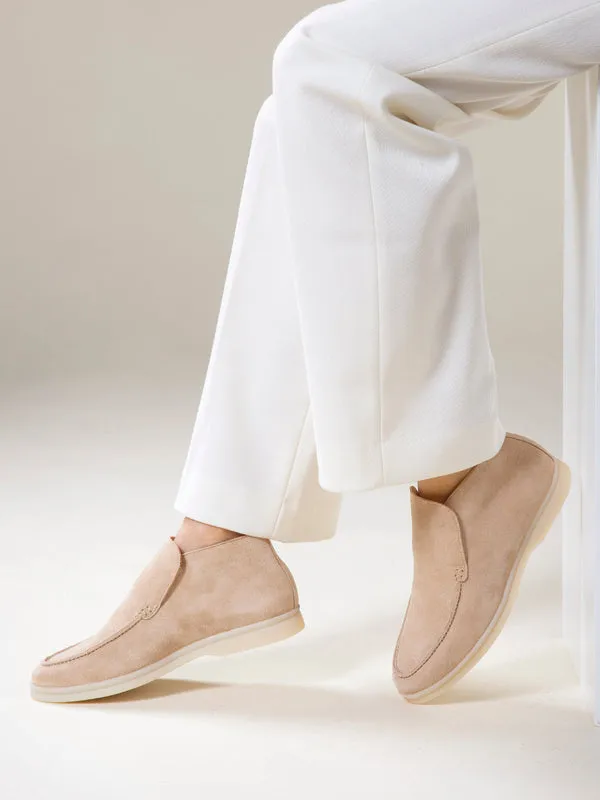 Calf Suede Loafers Summer Elegant Wear Slip-Ons