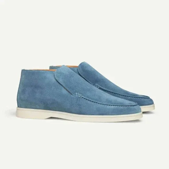 Calf Suede Loafers Summer Elegant Wear Slip-Ons