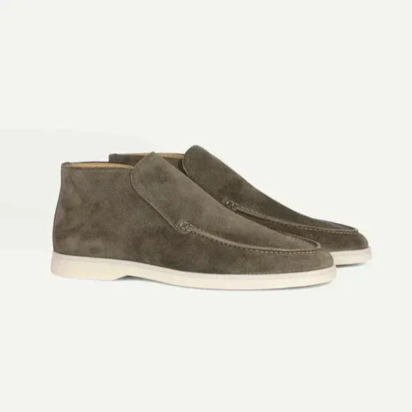 Calf Suede Loafers Summer Elegant Wear Slip-Ons