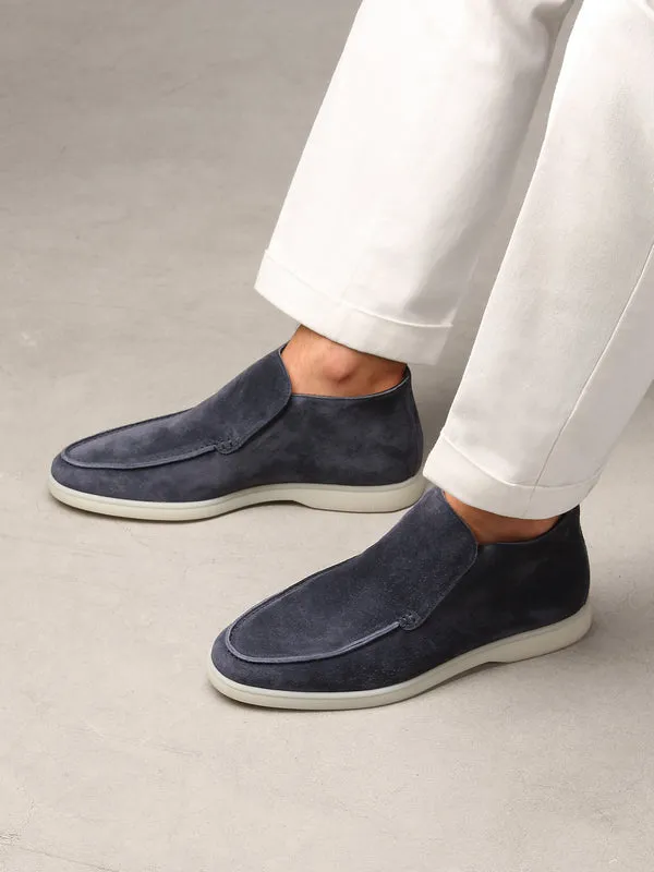 Calf Suede Loafers Summer Elegant Wear Slip-Ons