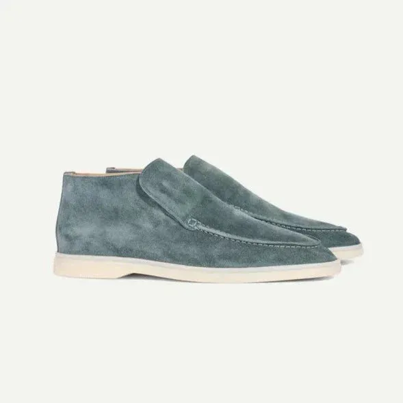 Calf Suede Loafers Summer Elegant Wear Slip-Ons
