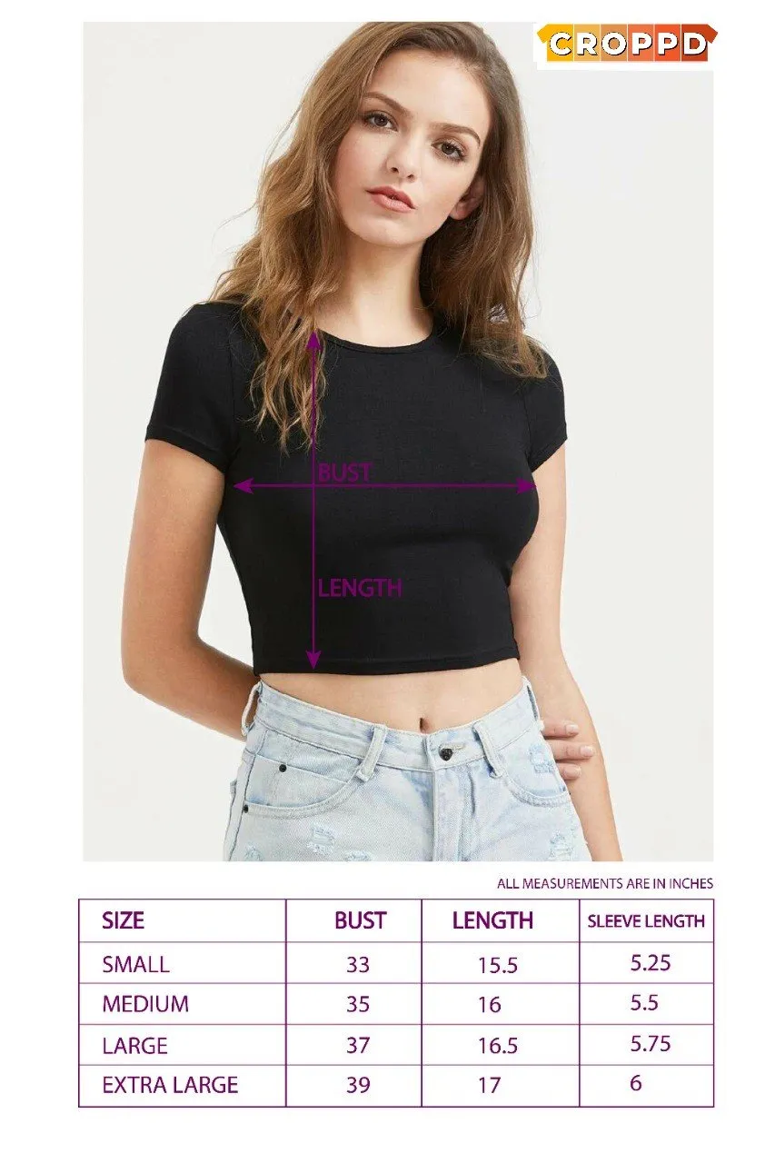 Chai Peeke Aate Hai Black Crop Top