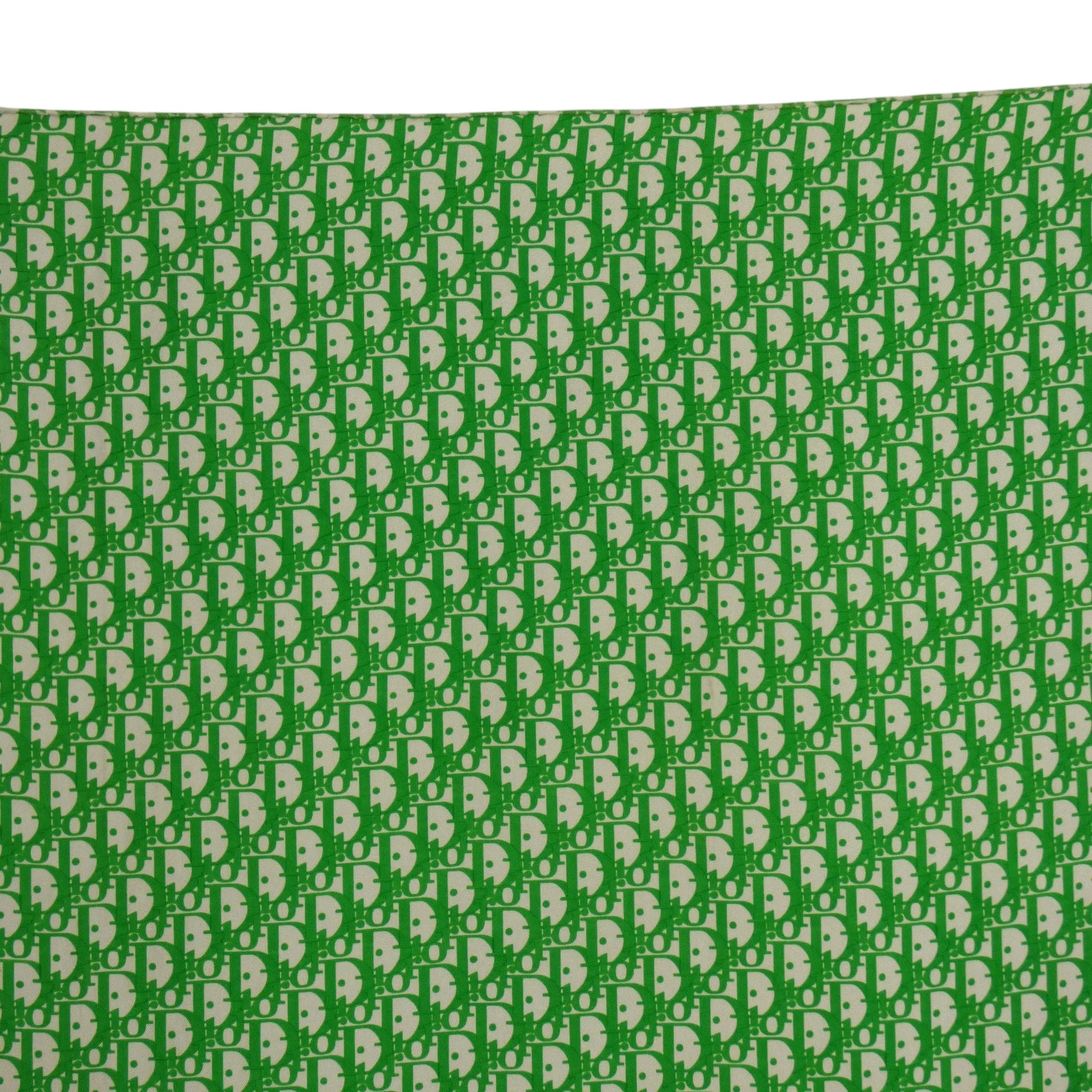 CHRISTIAN DIOR COLIFICHETS- Green Oblique Silk Scarf