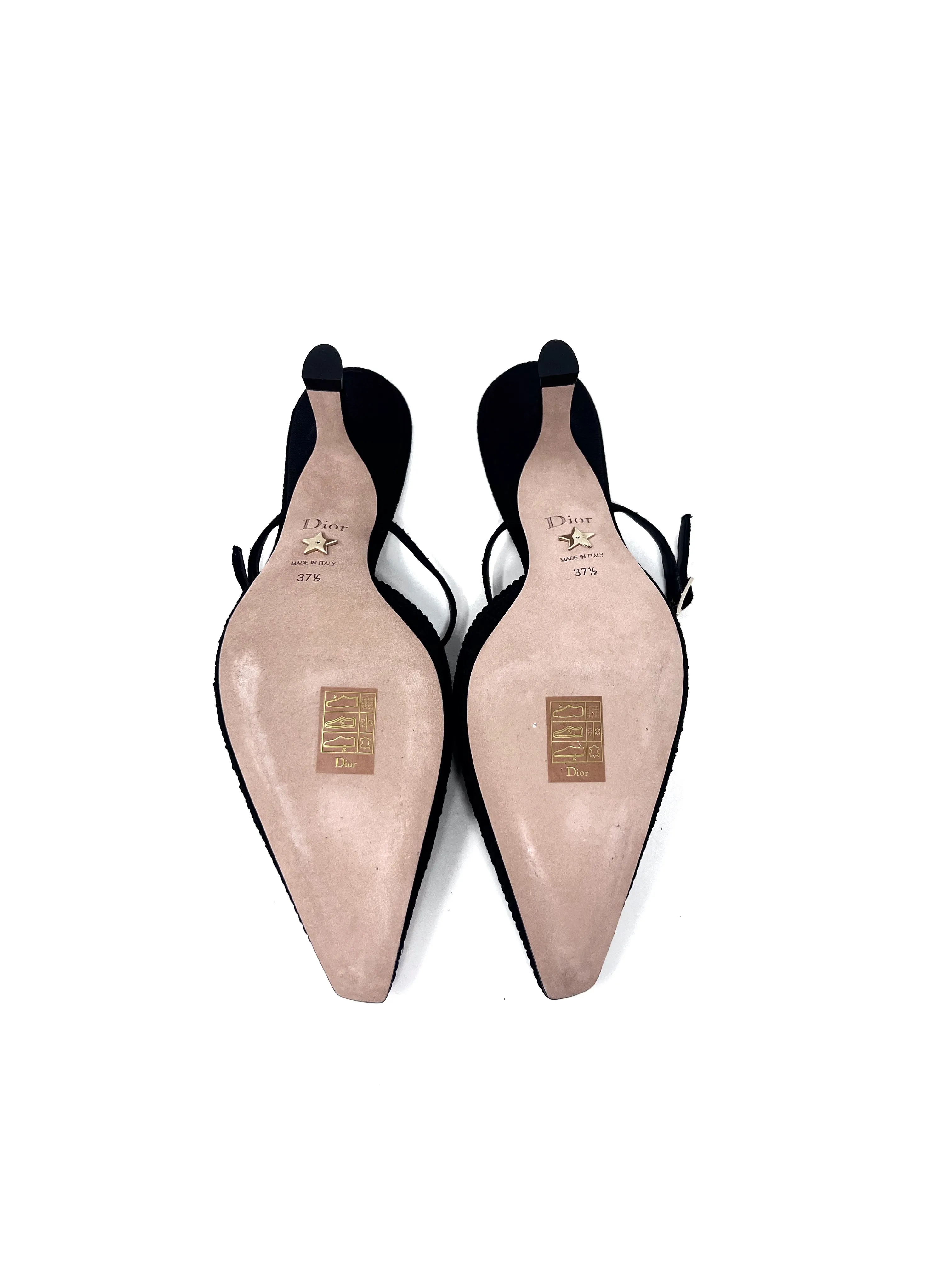 Christian Dior Size 37.5 WB! 'Capture' Crochet Mesh Mule