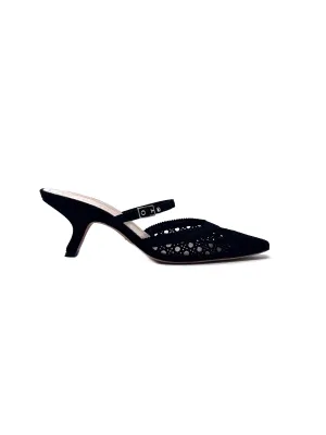 Christian Dior Size 37.5 WB! 'Capture' Crochet Mesh Mule