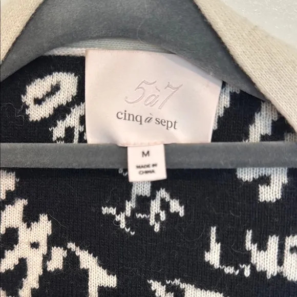 Cinq a SeptNyla Short Amour Script Cardigan - medium