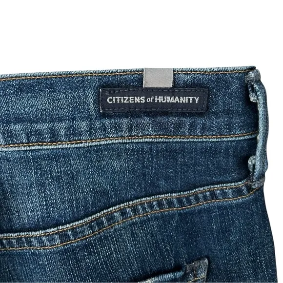 Citizens of Humanity Womens EMERSON SLIM BOYFRIEND Blue Ridge Button Denim Jeans