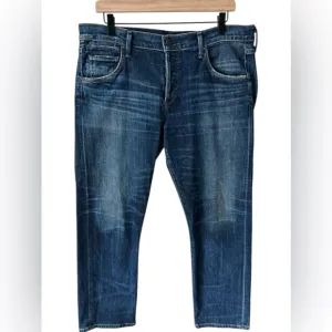 Citizens of Humanity Womens EMERSON SLIM BOYFRIEND Blue Ridge Button Denim Jeans
