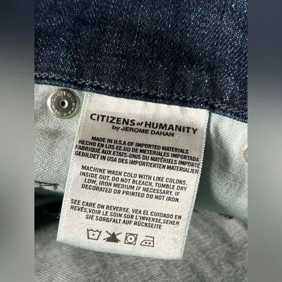 Citizens of Humanity Womens EMERSON SLIM BOYFRIEND Blue Ridge Button Denim Jeans