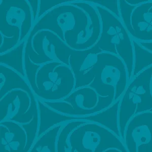 Clover Leaves Scroll Blue 255037 Wallpaper