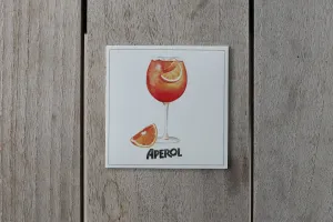 Collection spritz - sous-verres de vinyle (4) / vinyl coasters (4) - spritz aperol