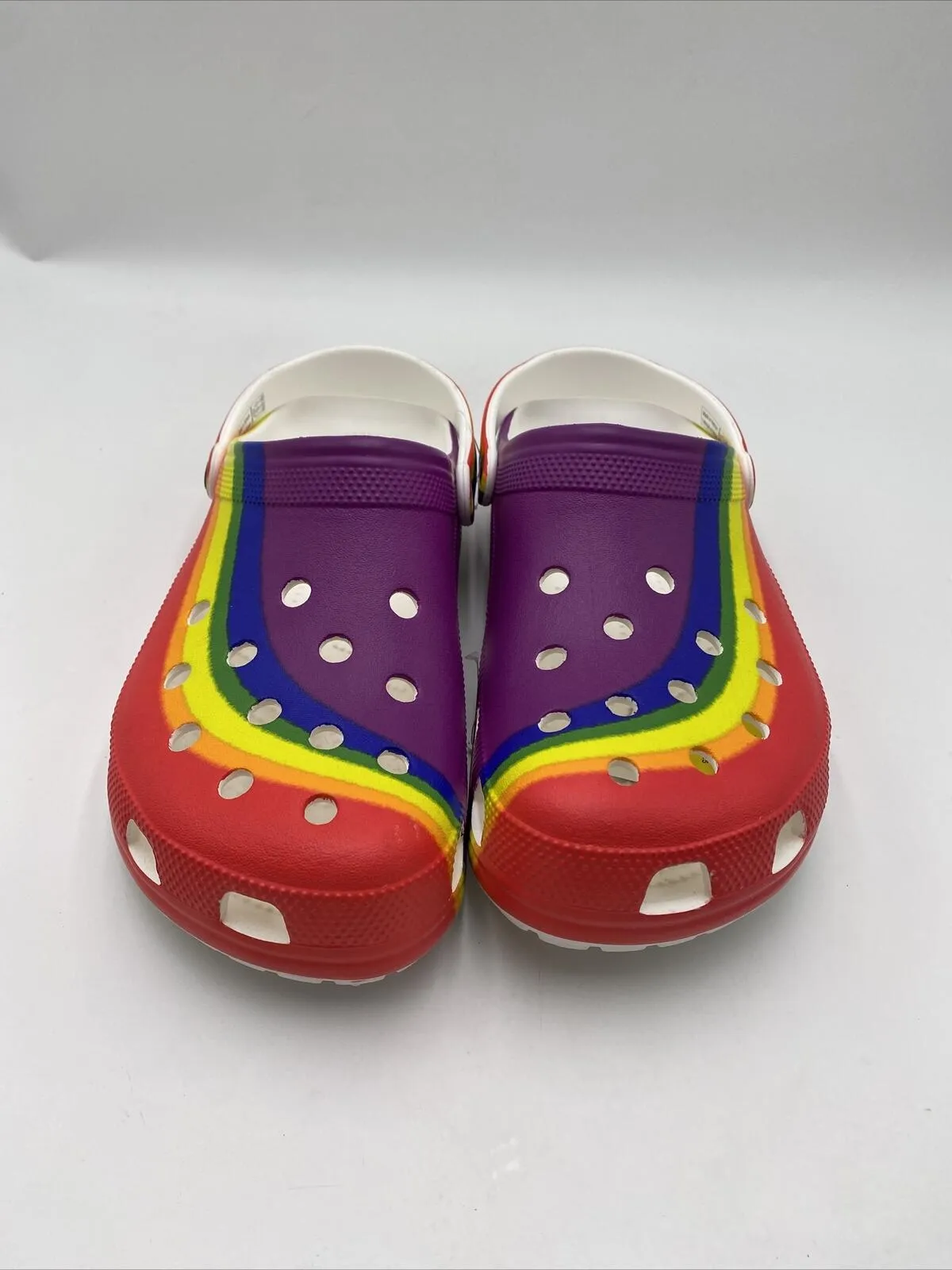 Crocs Adults' Classic Rainbow Dye Clogs Size 13M - Very Good