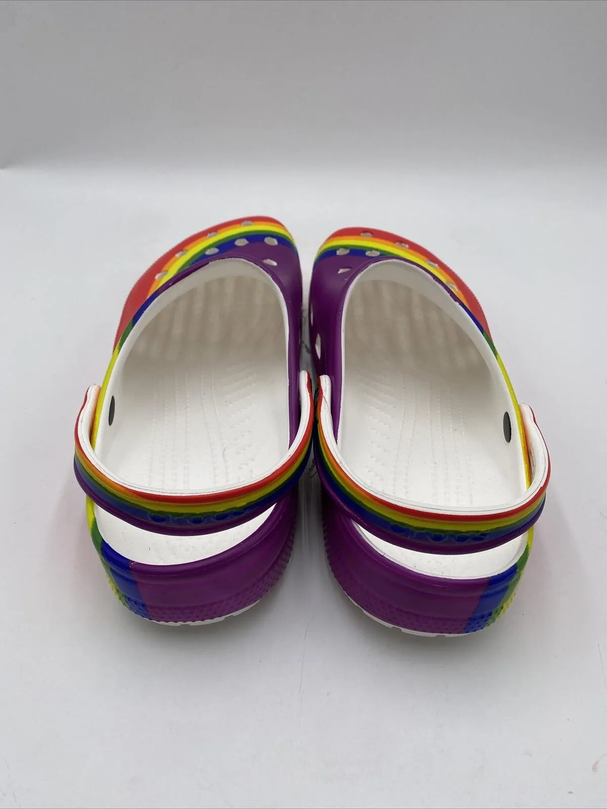 Crocs Adults' Classic Rainbow Dye Clogs Size 13M - Very Good