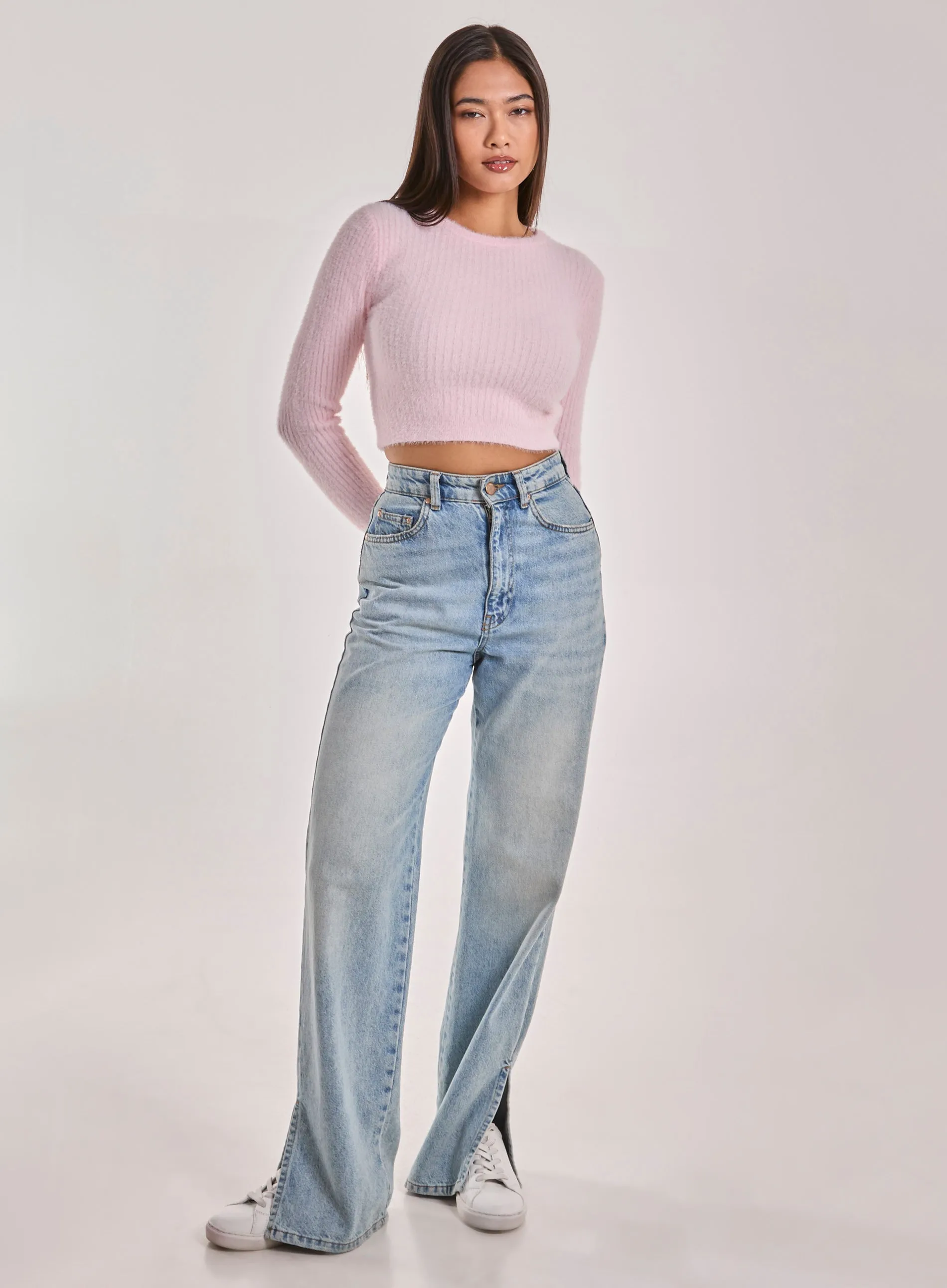Cropped Knit Rib Top