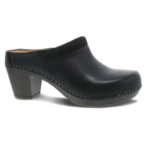 Dansko Women's Sammy Black Milled Burnished Mule Leather 1830029400