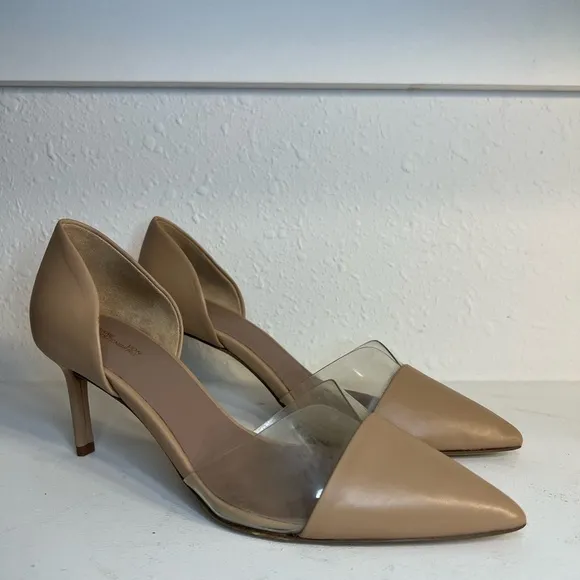 DIANE VON FURSTENBERG - Love Notched D'orsay Pump In Nude/Clear