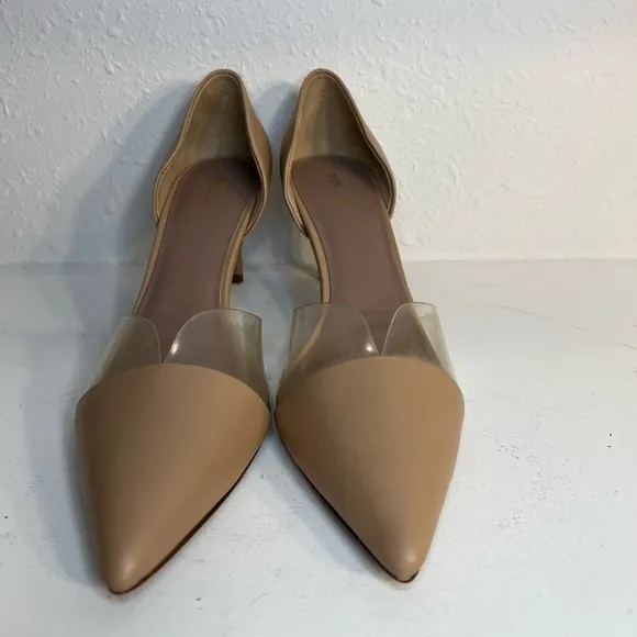 DIANE VON FURSTENBERG - Love Notched D'orsay Pump In Nude/Clear
