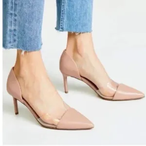 DIANE VON FURSTENBERG - Love Notched D'orsay Pump In Nude/Clear