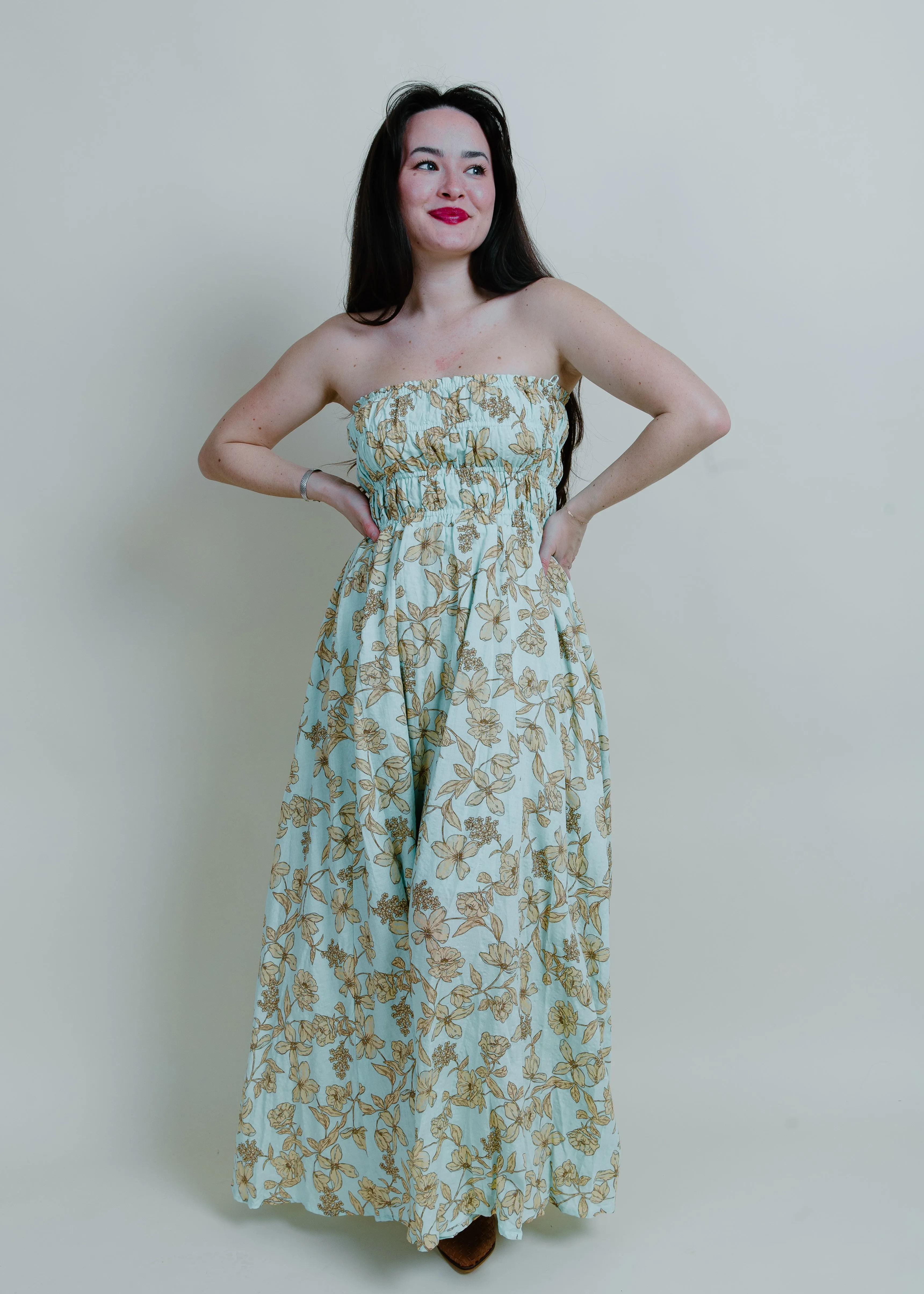 Donna Strapless Maxi Dress