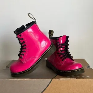 Dr. Marten Patent Leather Hot Pink Toddler Boots - SZ 9 C