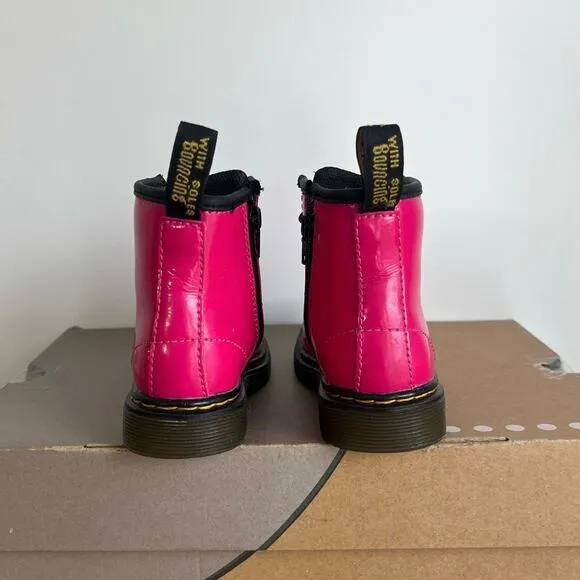 Dr. Marten Patent Leather Hot Pink Toddler Boots - SZ 9 C