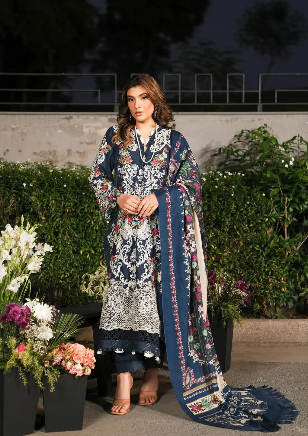 ELAF | PASHMINA WINTER SHAWL COLLECTION '24 | EPW-6B Moonlit Promises