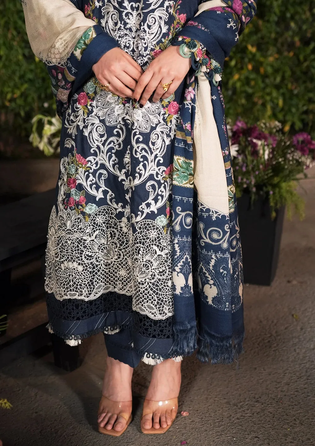 ELAF | PASHMINA WINTER SHAWL COLLECTION '24 | EPW-6B Moonlit Promises