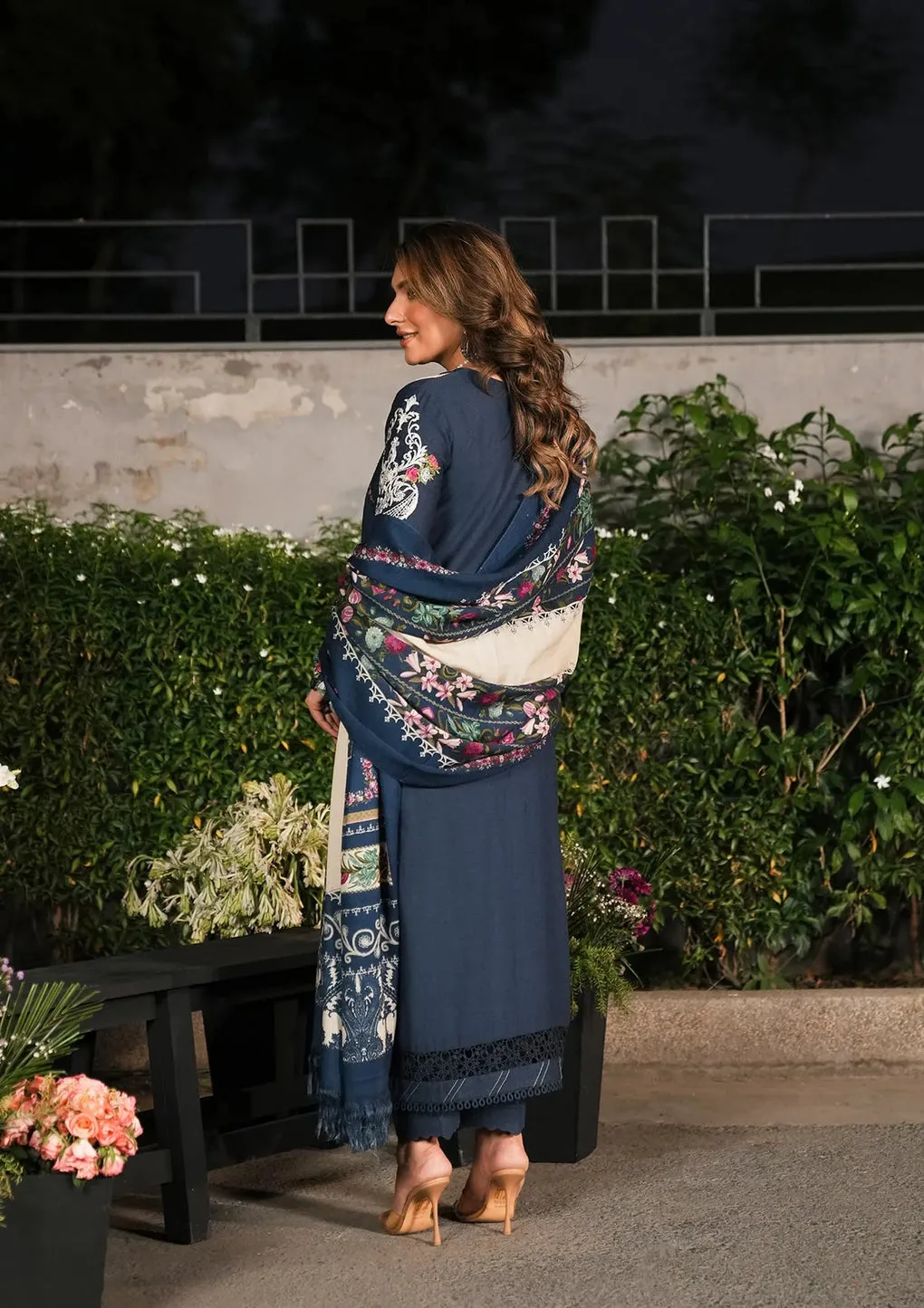 ELAF | PASHMINA WINTER SHAWL COLLECTION '24 | EPW-6B Moonlit Promises