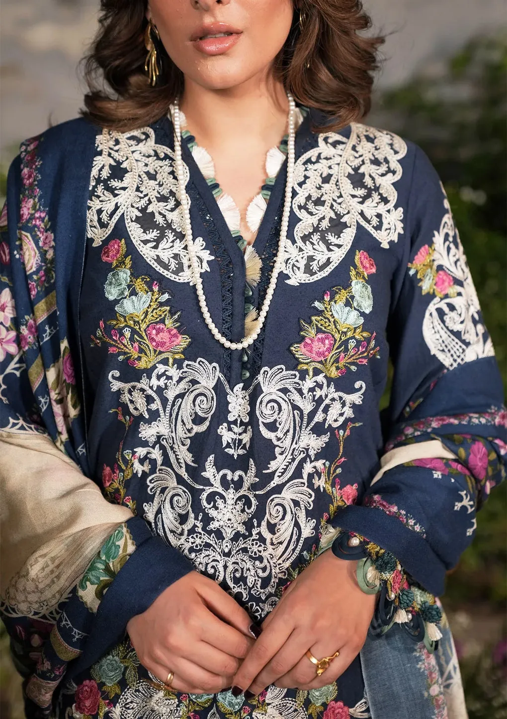 ELAF | PASHMINA WINTER SHAWL COLLECTION '24 | EPW-6B Moonlit Promises