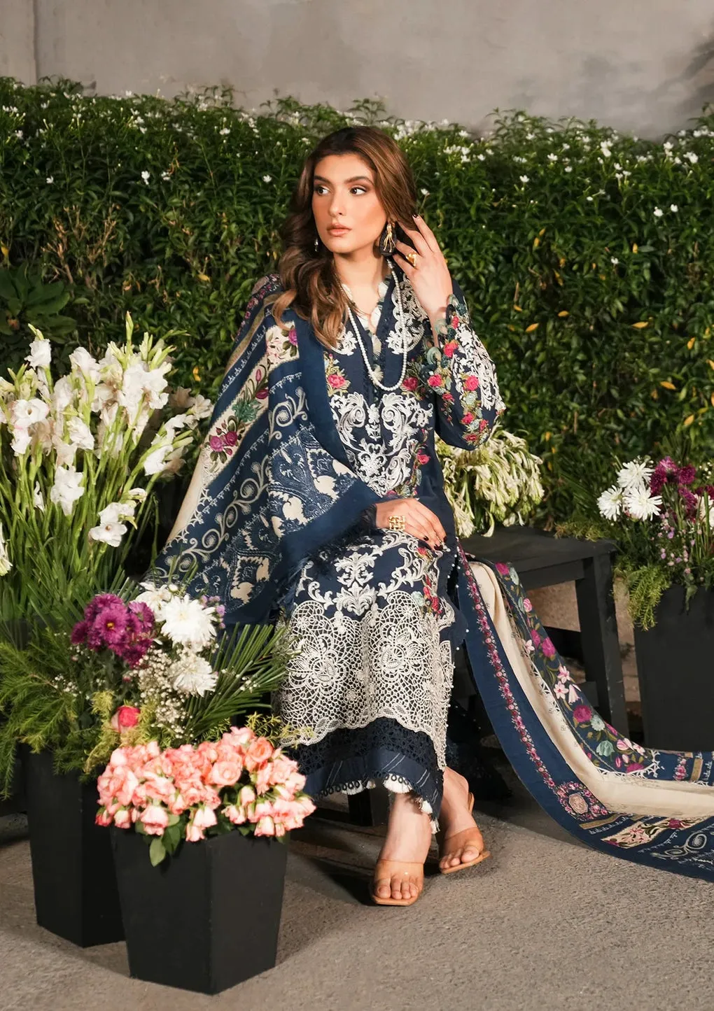 ELAF | PASHMINA WINTER SHAWL COLLECTION '24 | EPW-6B Moonlit Promises