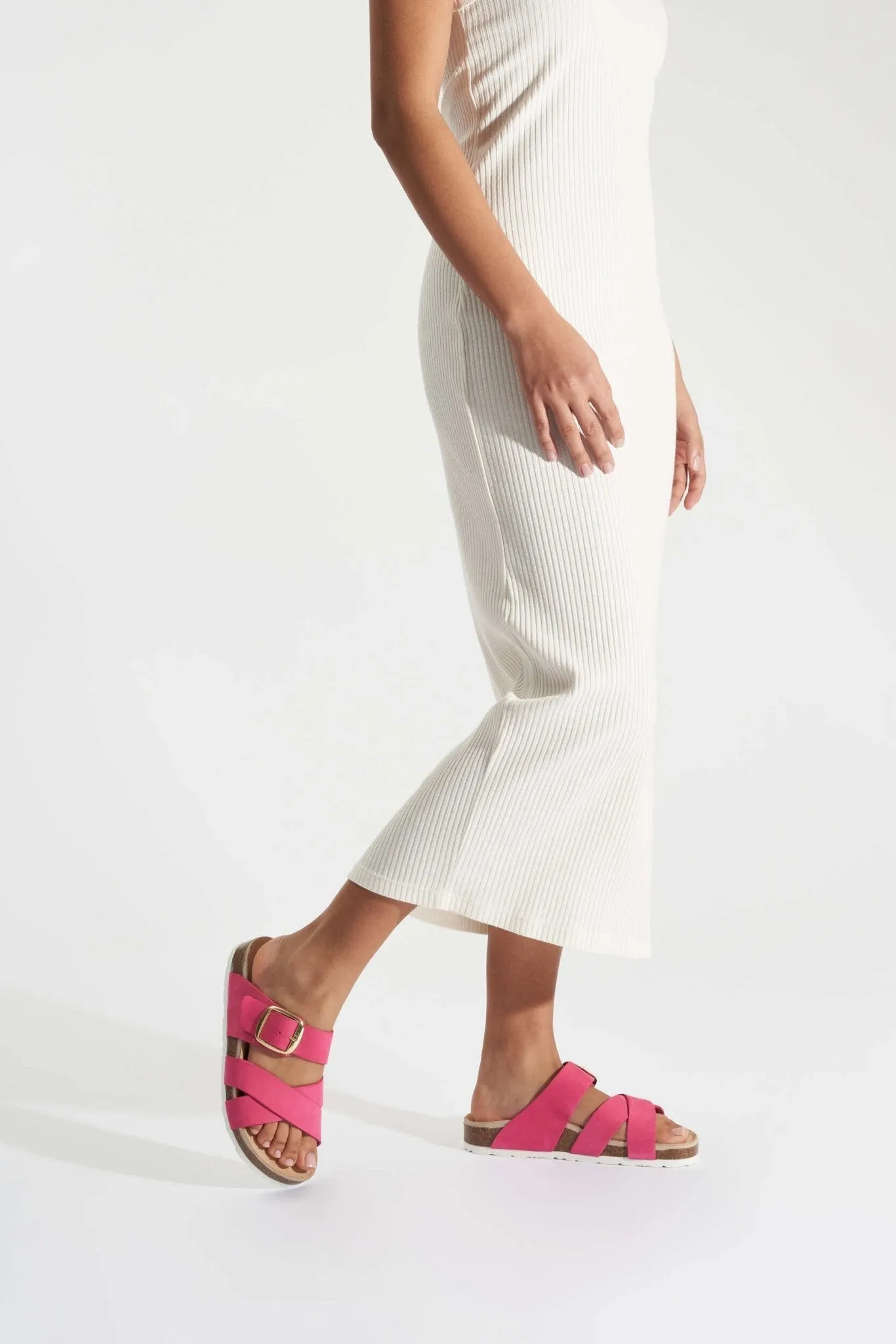 'Elba' women's slide sandal - pink