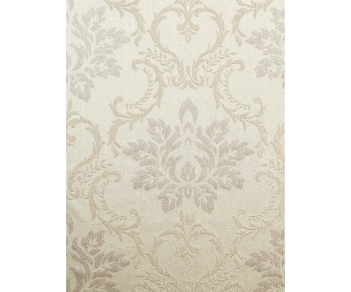 Embossed Floral Lattice Damask Beige 266675 Wallpaper