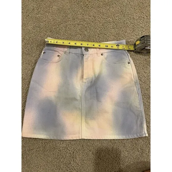 GANNI Rainbow Tie-Dyed Mini Skirt Size EU 34/ US 2/XS $270