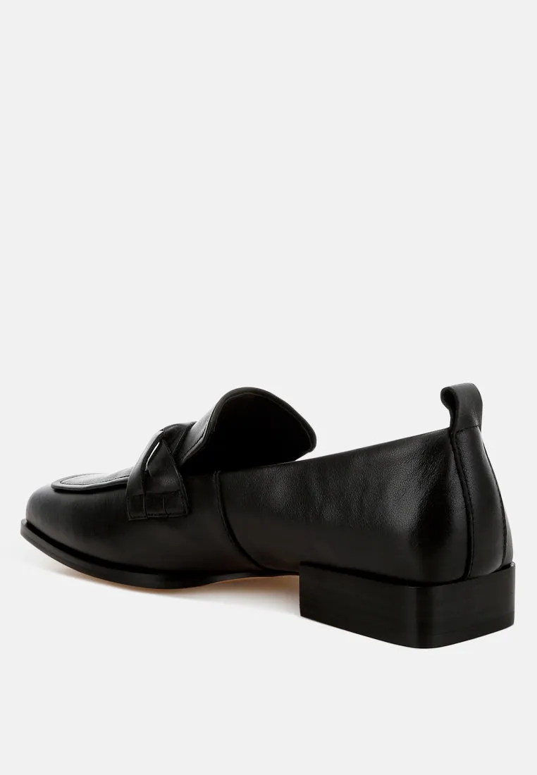Genuine Leather Braided Loafers By RAG