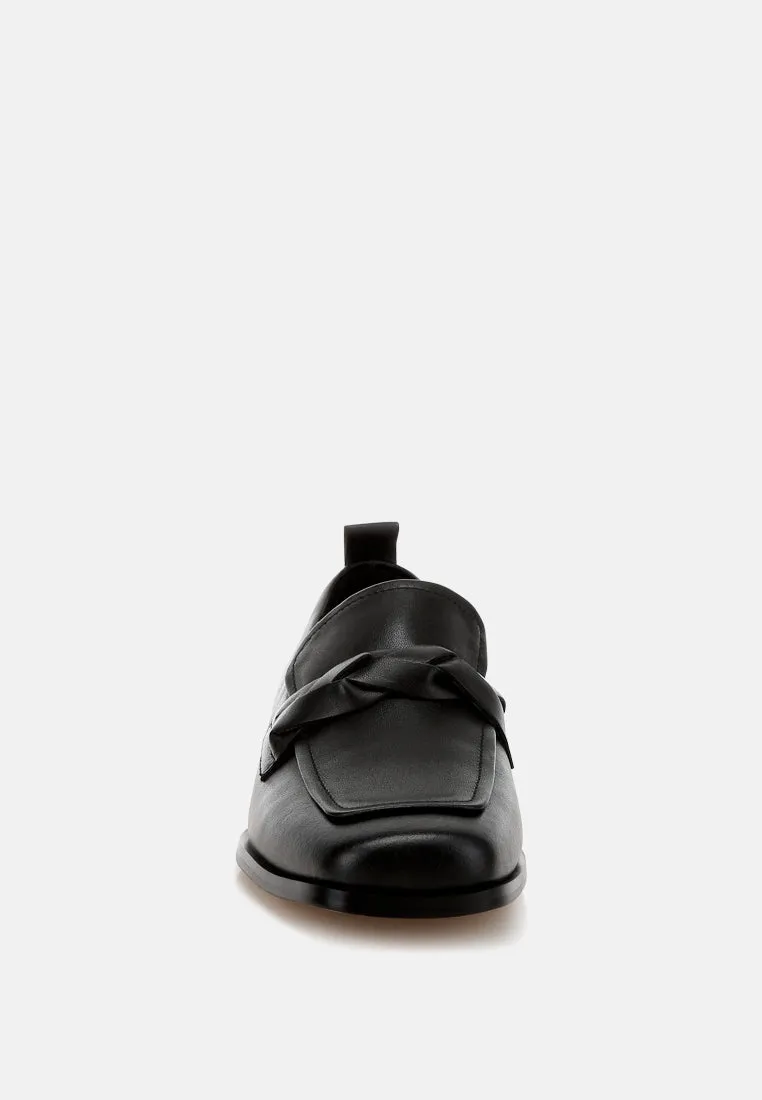 Genuine Leather Braided Loafers By RAG