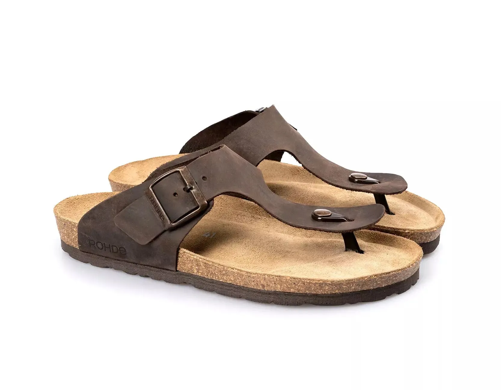 'Grado' men's slide toe sandal - brown