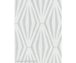 Graphic Geometric White Metallic 944016 Wallpaper