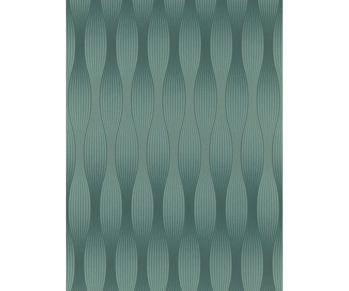 Graphics 3D Illusion Teal 5802-18 Wallpaper