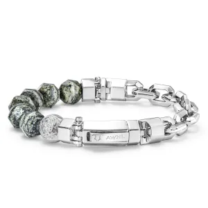 Green Zebra Jasper Half-Chain Bracelet