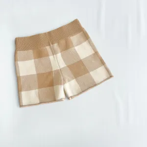 HUNTER & ROSE CHECKED QUINN SHORTS