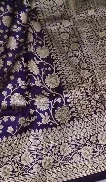 Introducing Pure Banarasi Khaddi Katan Kadhuwa Golden Zari Work Handloom Designer Silk Saree