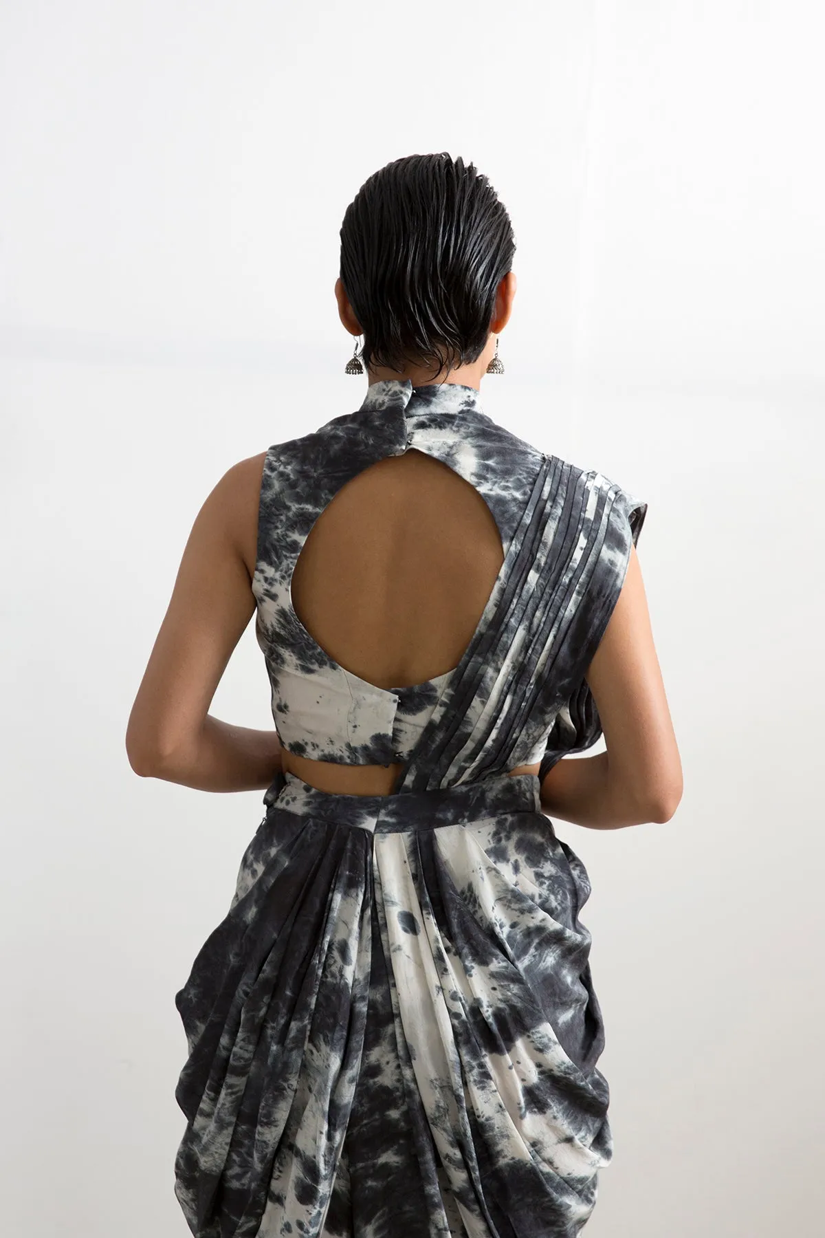 Irene - Black Tie & Dye Concept Saree