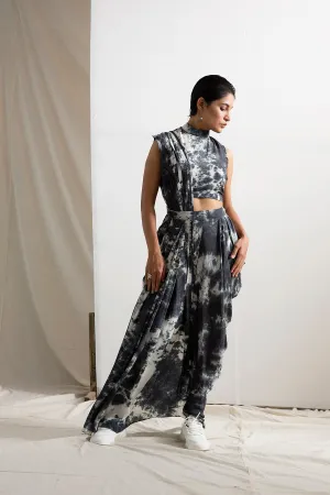 Irene - Black Tie & Dye Concept Saree