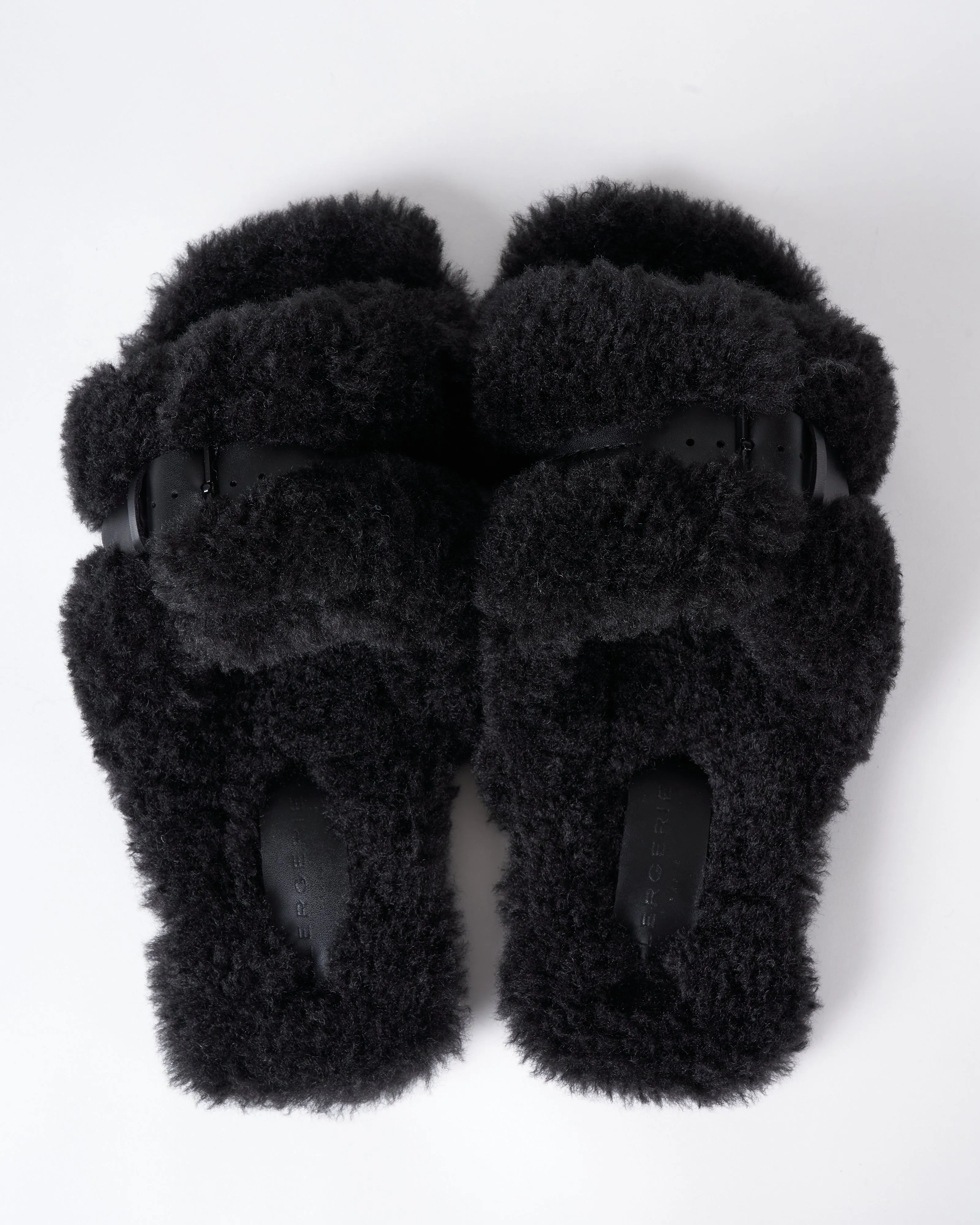 irina - black shearling
