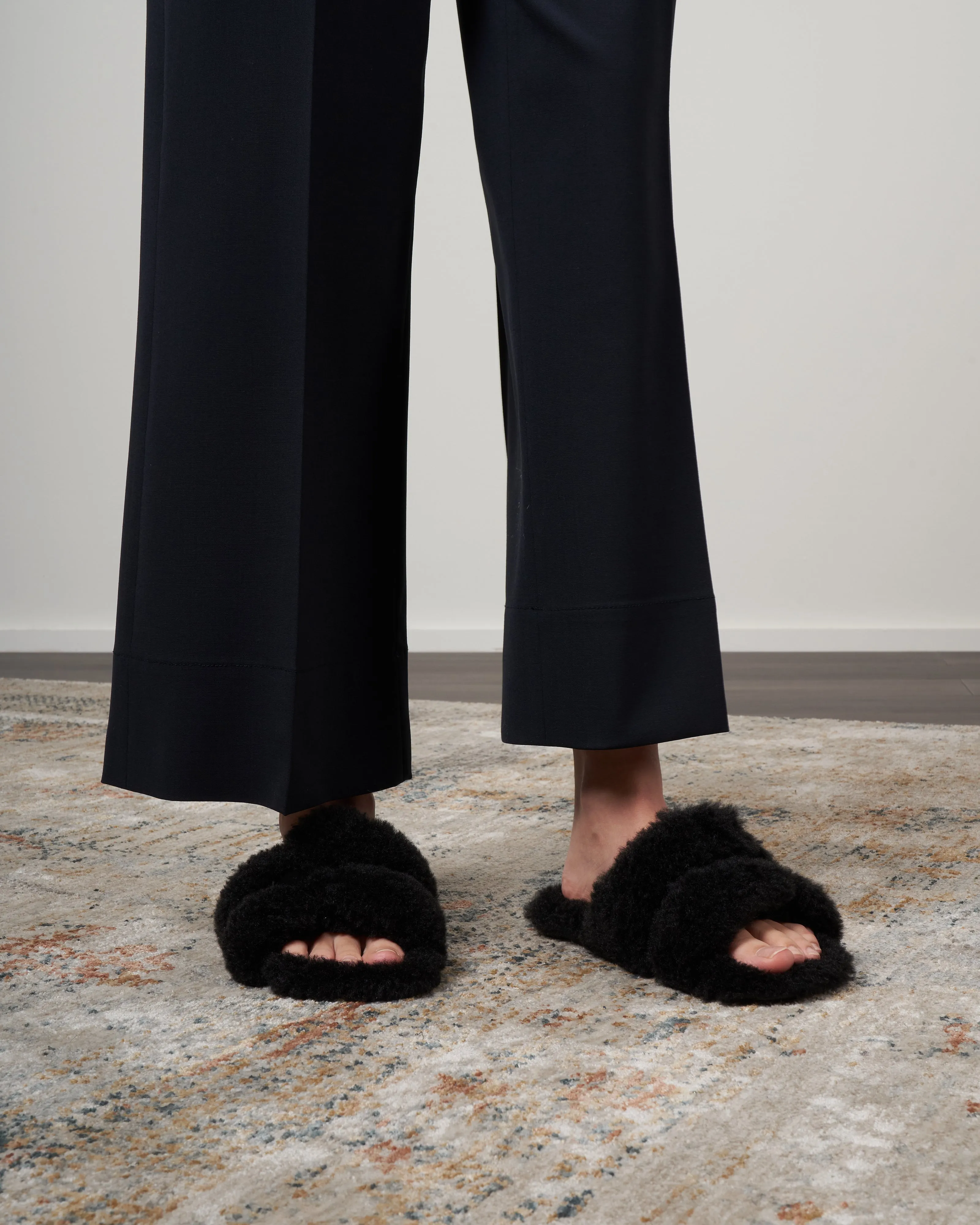 irina - black shearling