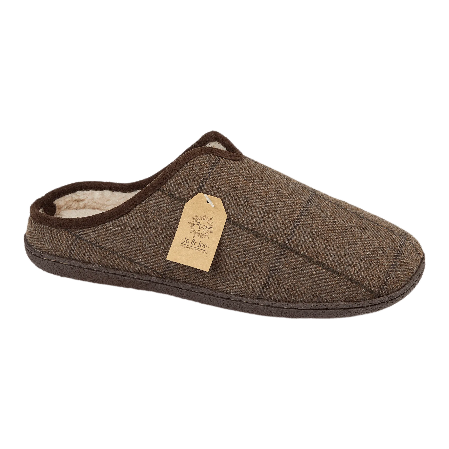 Jo & Joe Hamish Dark Brown Mule Slipper
