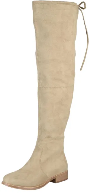 Journee Collection Womens Wide Calf Mount Boot MOUNT-TAU Taupe Brown 9M-WC