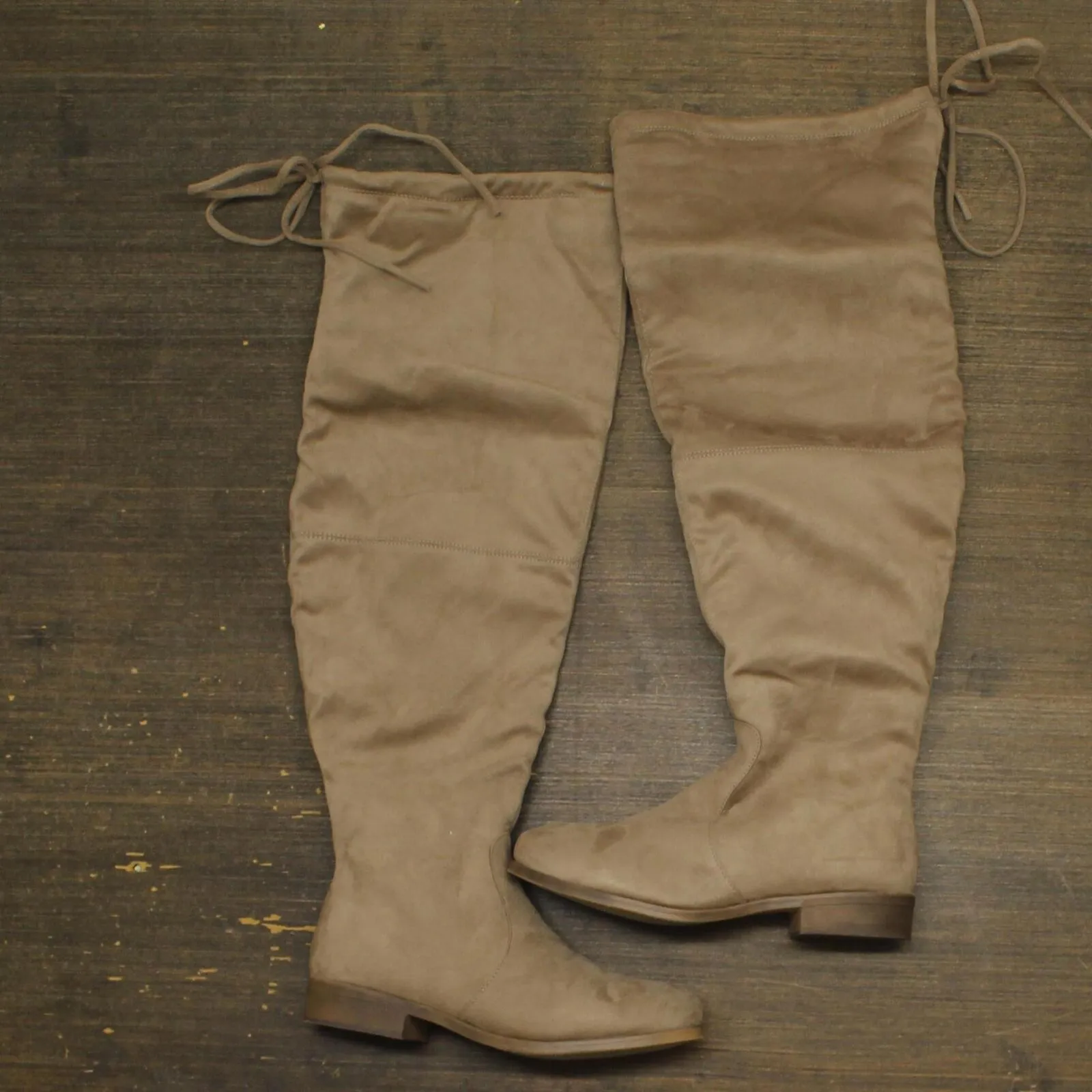 Journee Collection Womens Wide Calf Mount Boot MOUNT-TAU Taupe Brown 9M-WC