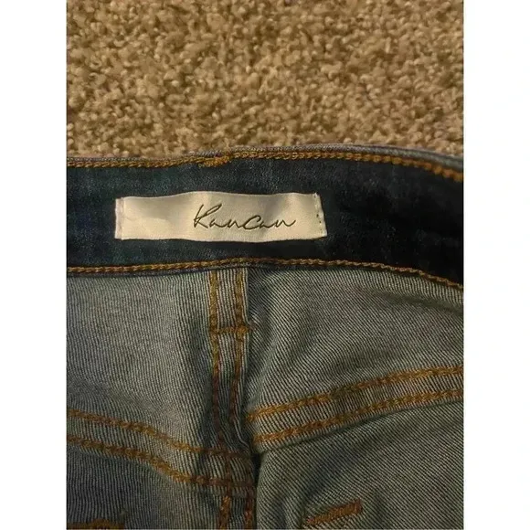 Kancan Women's Straight Jeans Size 7 Medium Wash Blue Denim Stretch
